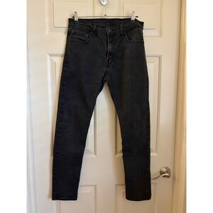 Levis 512 Slim Taper Jeans W33 29 Crop Inseam Black Denim Gunge Indie Skater